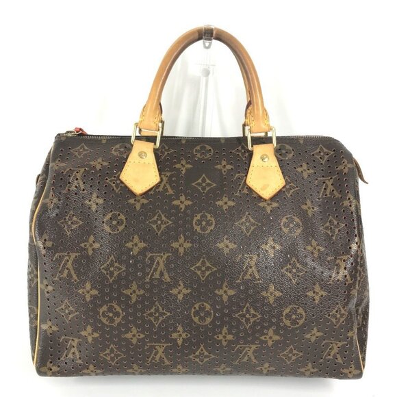 LOUIS VUITTON M95182 MonogramPerfo Speedy 30 Hand Bag MonogramPerfoCanvas Orange - Picture 2 of 15